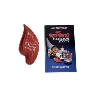 Red Wing Collectors Society 10th 1977-1987 Anniversary Red Wing Shaped Dish